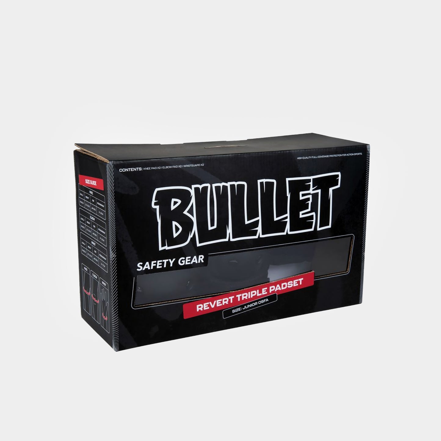 Bullet Triple Padset Revert Combo XS Junior - Black - Prime Delux Store