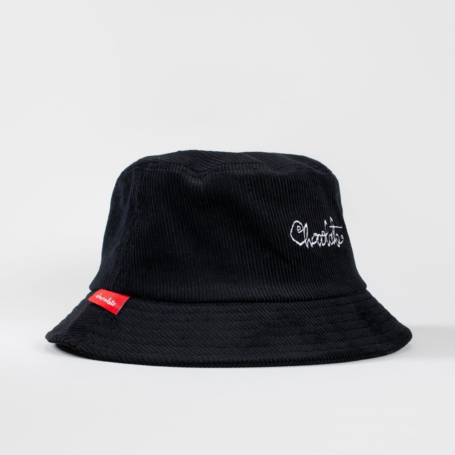 Chocolate 94' Cord Script Bucket Hat - Black - Prime Delux Store