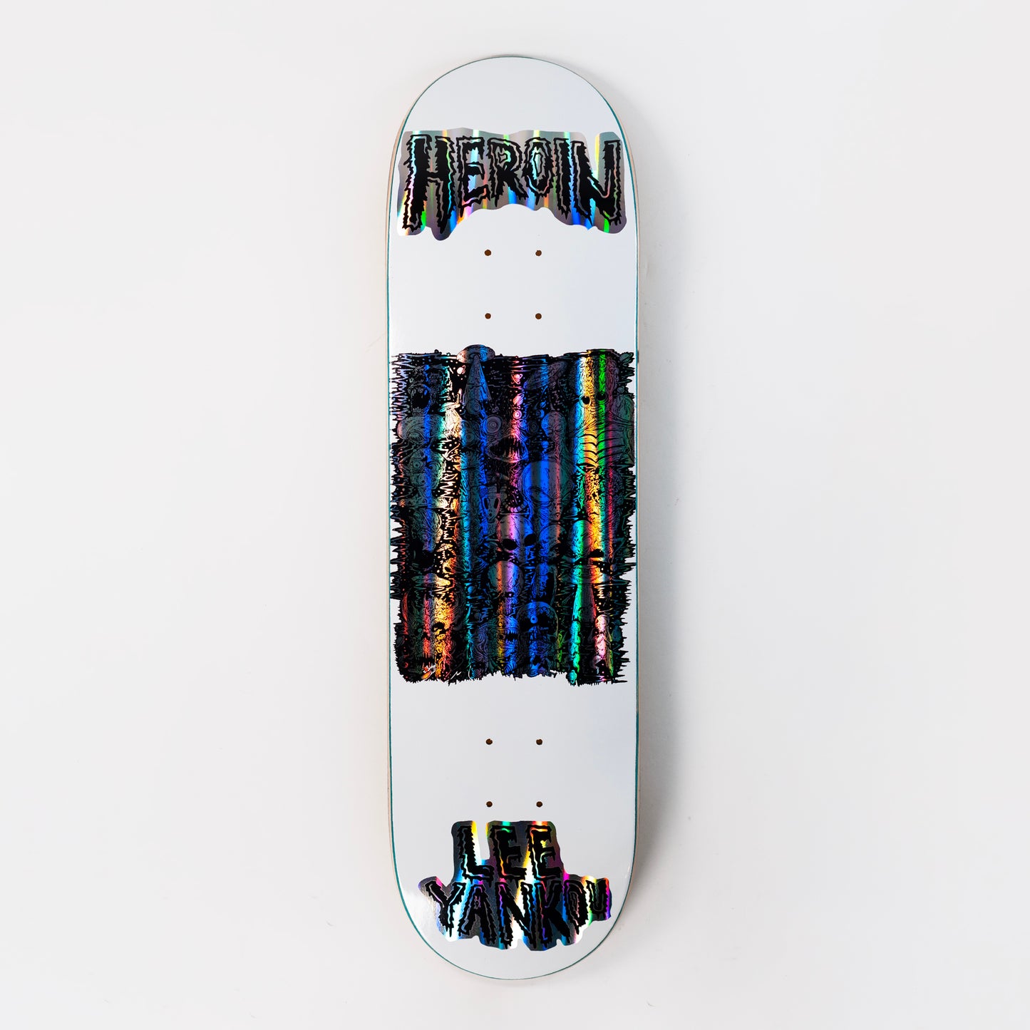 Heroin 8.25" Lee Yankou Allegory Of Fear Deck - White - Prime Delux Store