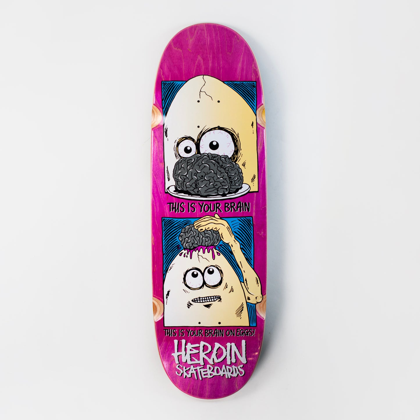 Heroin 9.5" Brain on Eggs Deck - Pink Stain - Prime Delux Store