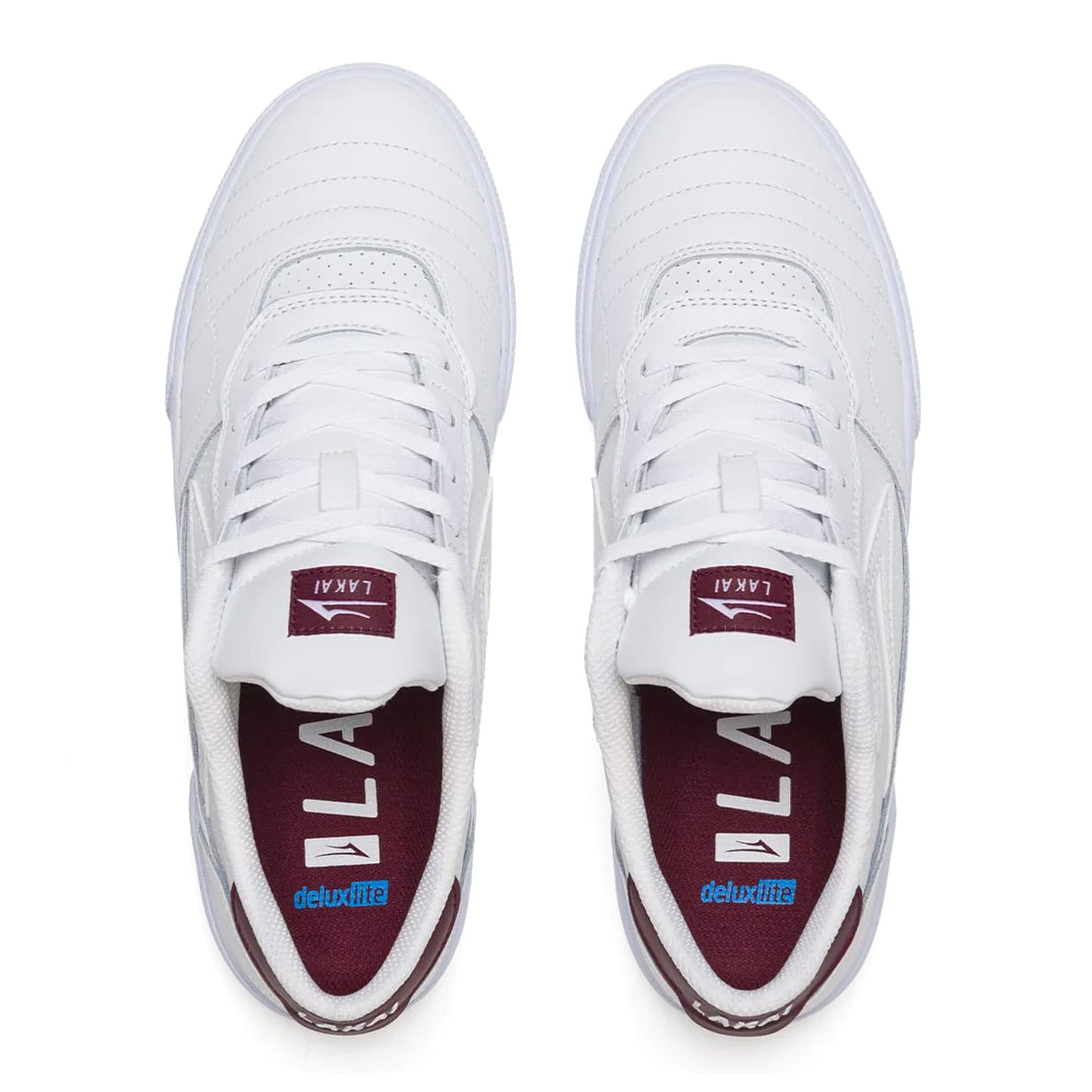 Lakai Cambridge - White/ Burgundy Leather - Prime Delux Store