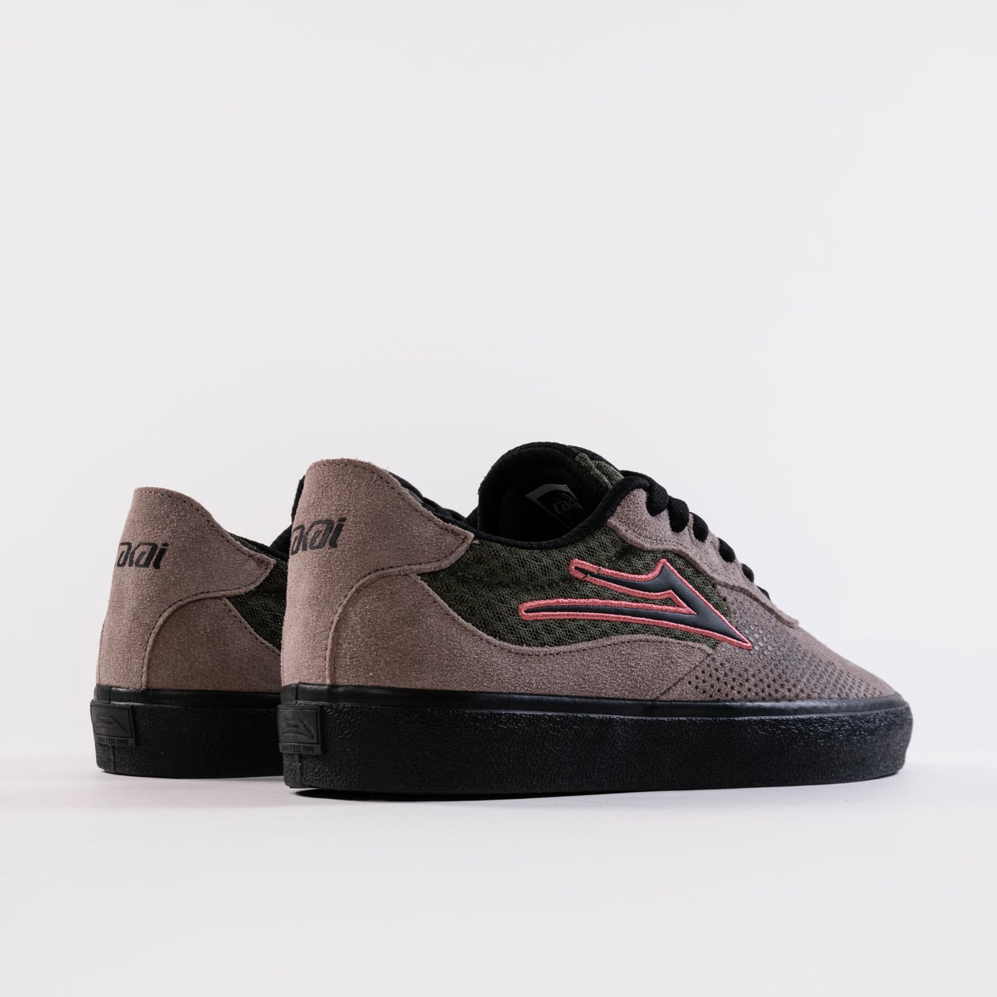 Lakai Essex Skate Shoes Black/Olive/Brown, available at Prime Delux Store, Plymouth, Devon, UK.