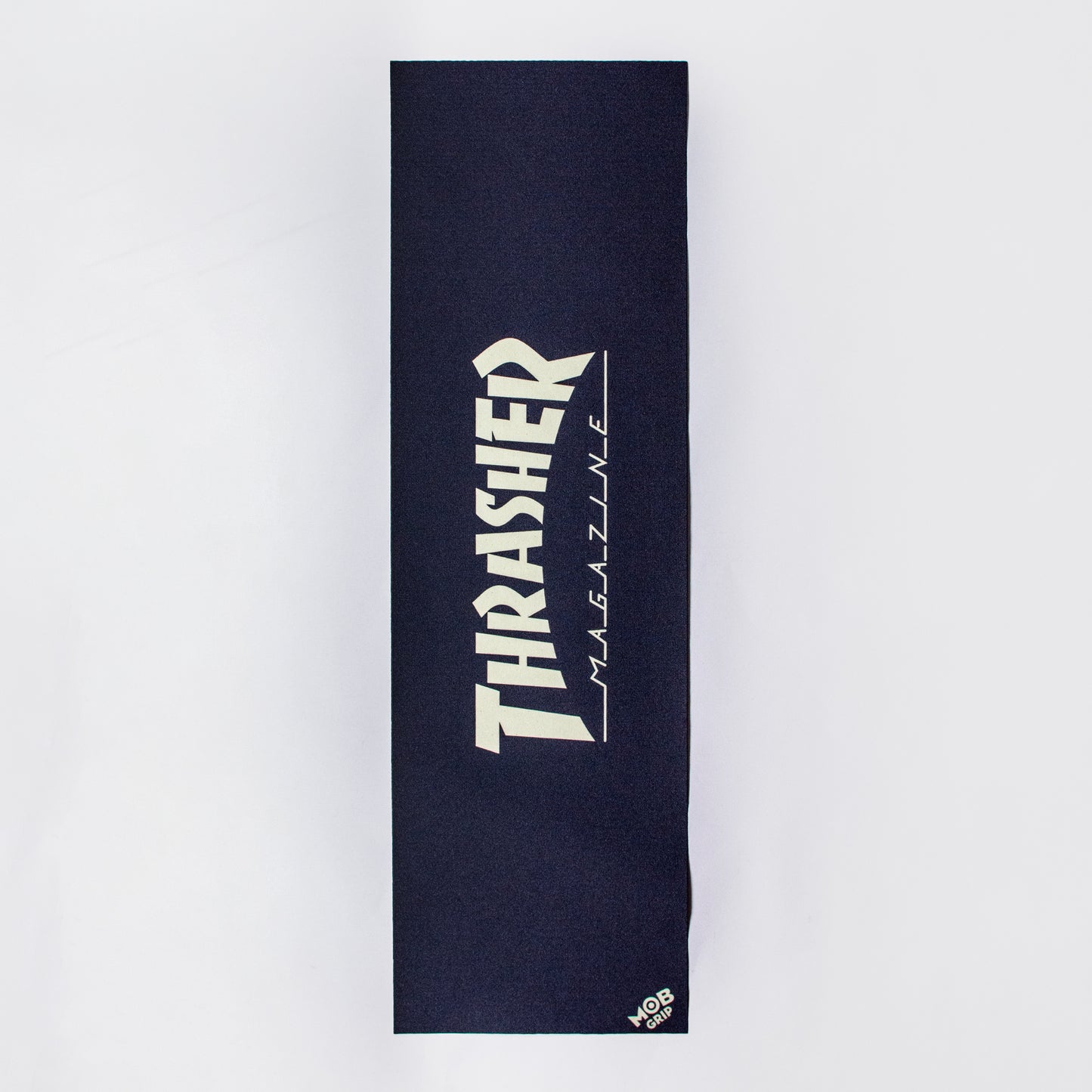 Mob Griptape Thrasher Glow Logo Sheet, available at Prime Delux Store, Plymouth, Devon, UK.