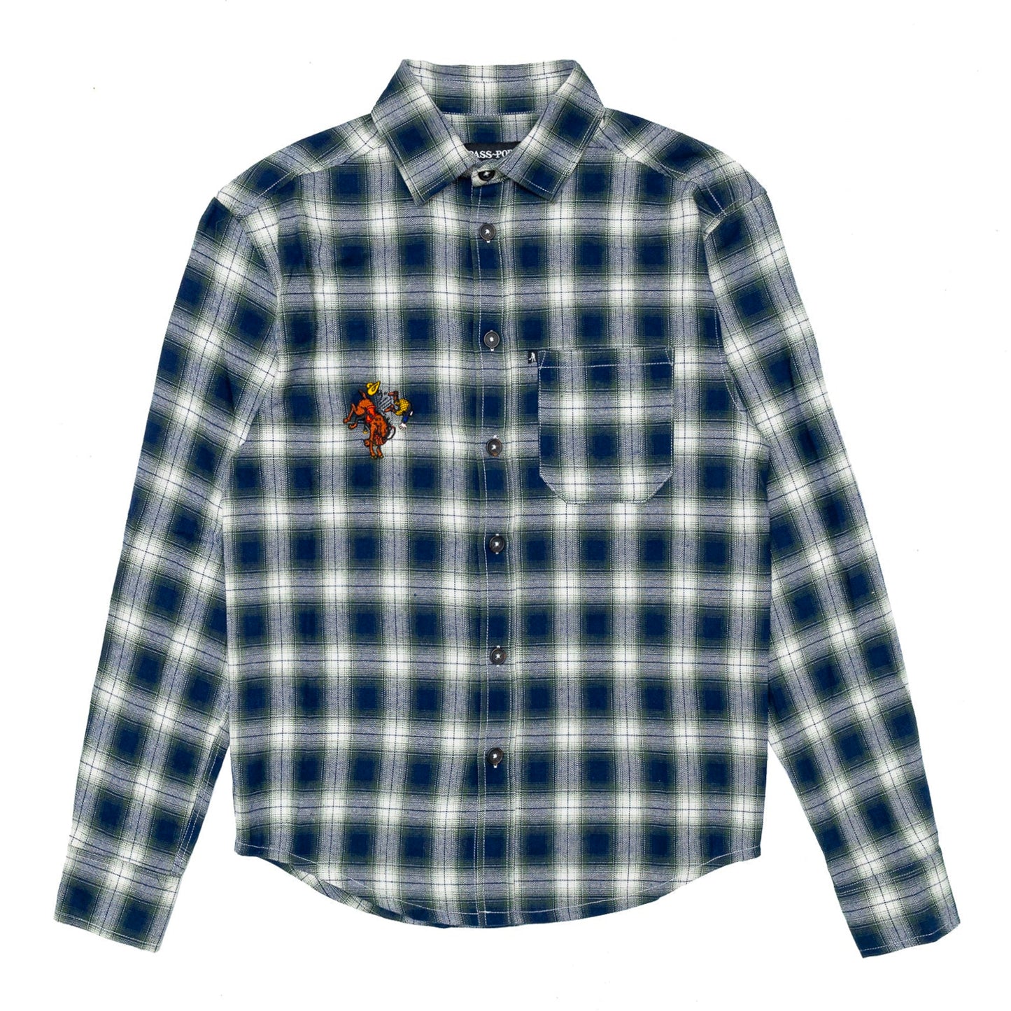 Pass Port - Horsey Flannel LS - Dark Moss - Prime Delux Store
