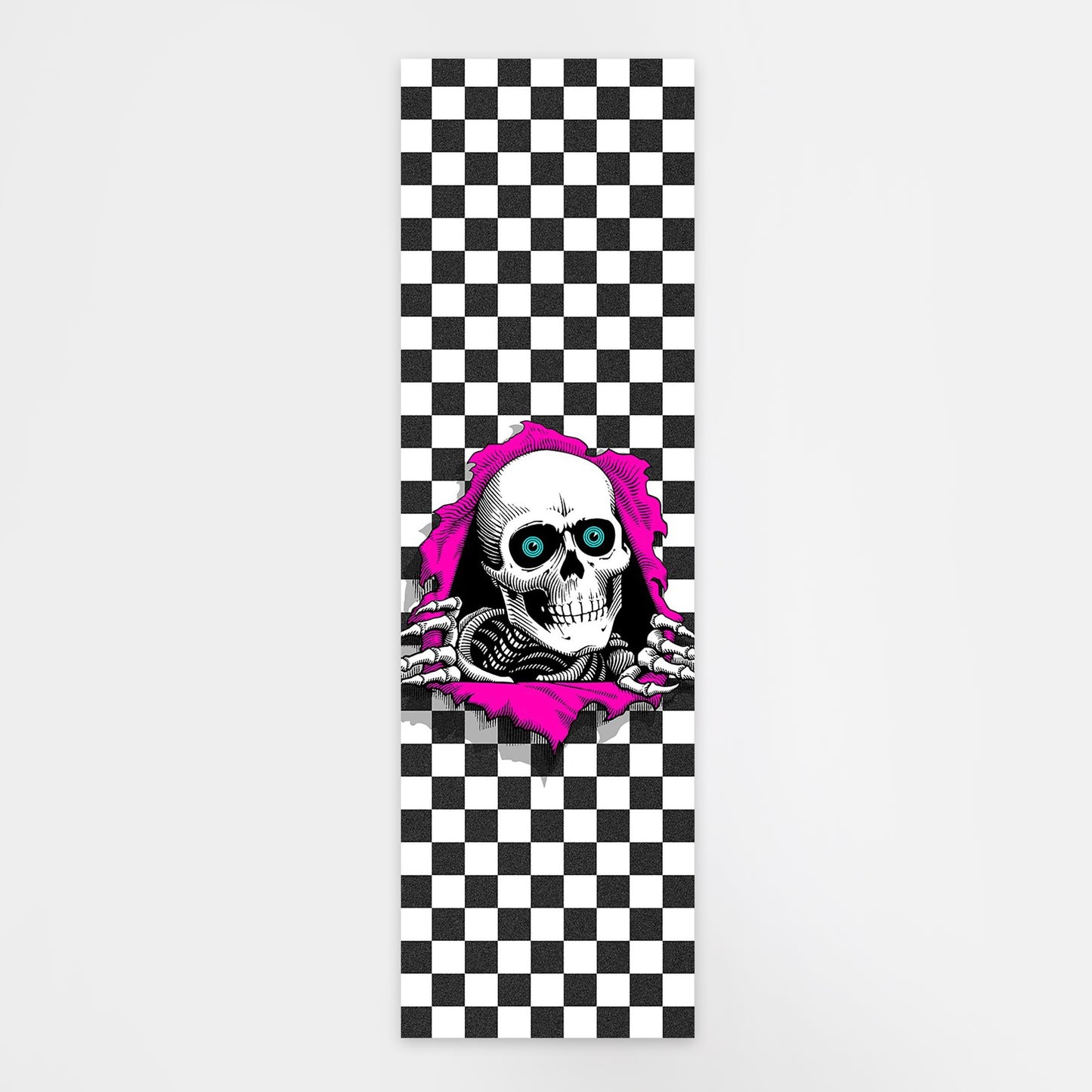Powell Peralta - Ripper Charcoal Checker 9" Griptape - White - Prime Delux Store