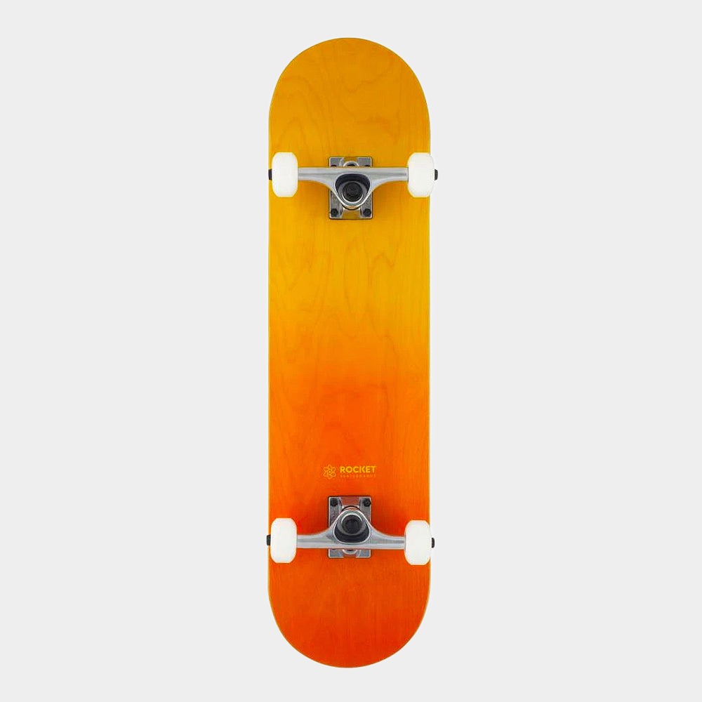 Rocket - 8" - Double Dipped Complete Skateboard - Orange / Yellow - Prime Delux Store