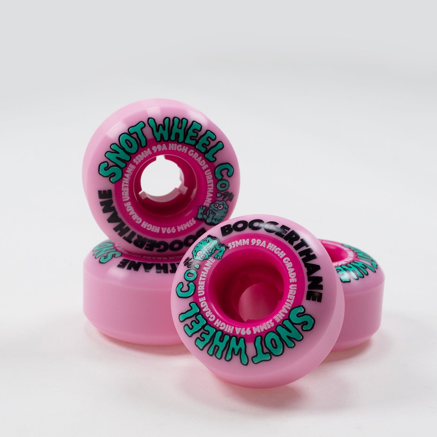 Snot - 55mm - 99a Boogerthane Wheels - Pink/ Pink - Prime Delux Store
