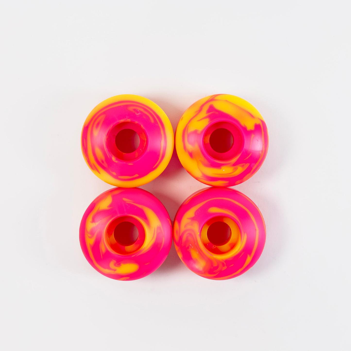 Snot - 52mm - 101a Swirls Original Shape Wheels - Pink/ Yellow - Prime Delux Store