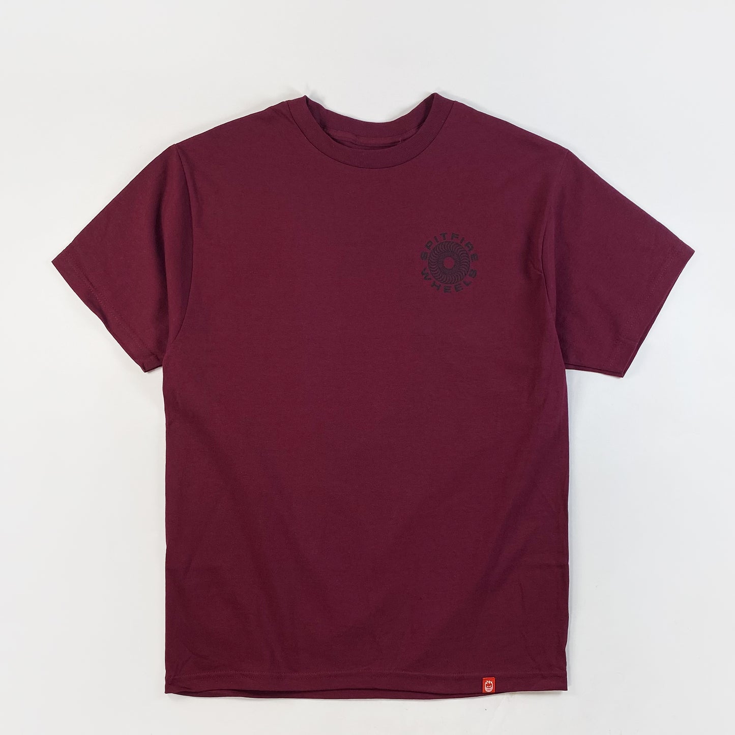 Spitfire Classic '87 Swirl Fill T-Shirt - Burgundy, available at Prime Delux Store, Plymouth, Devon, UK.