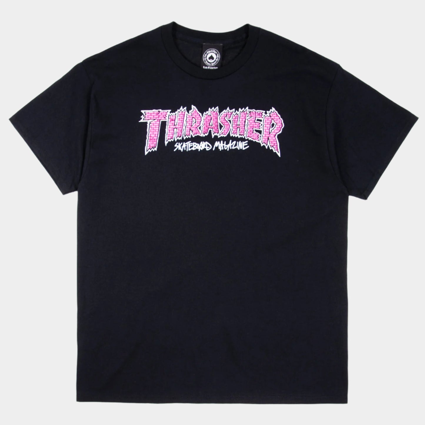 Thrasher Brick Logo T Shirt - Black - Prime Delux Store