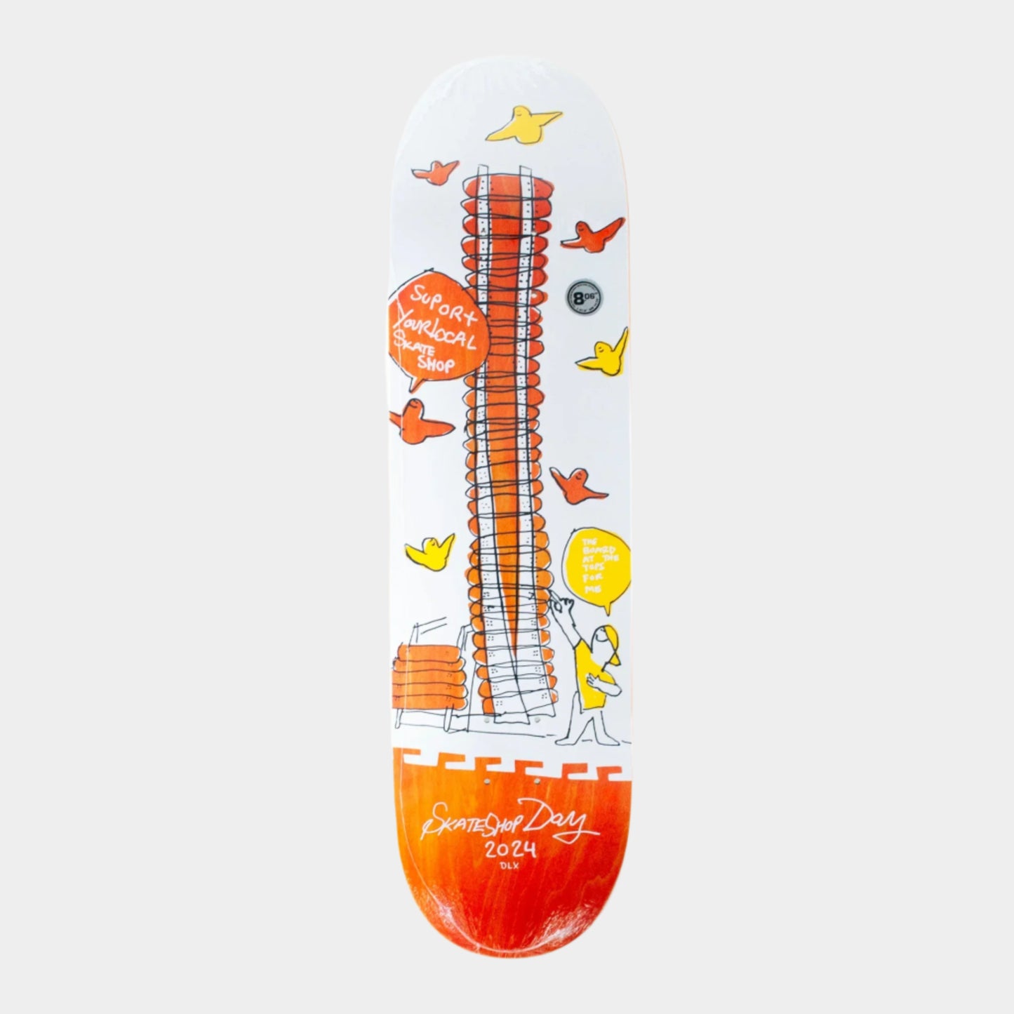 DLX - 8.06" - Mark Gonzales Limited Shop Keeper Decks - Orange Veneer - Prime Delux Store