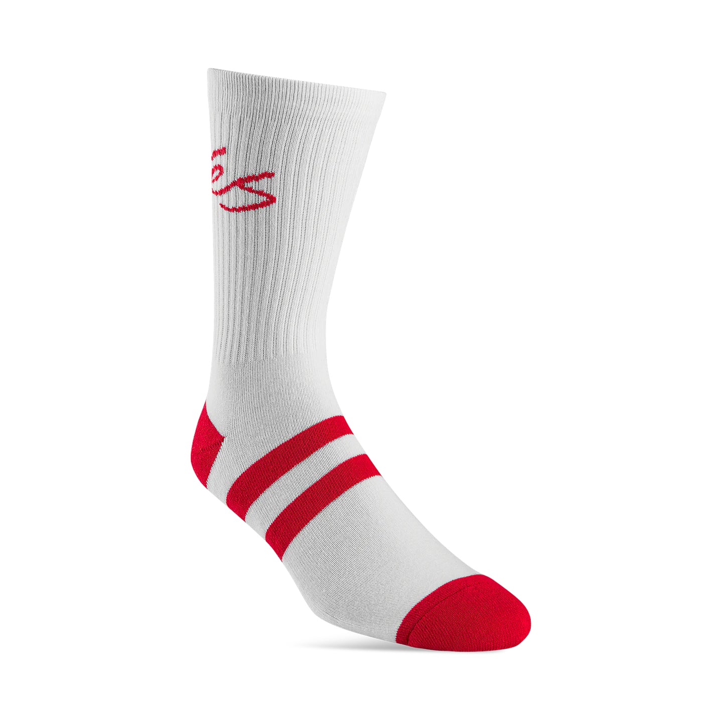 éS Script Stripe Crew Sock - White - Prime Delux Store