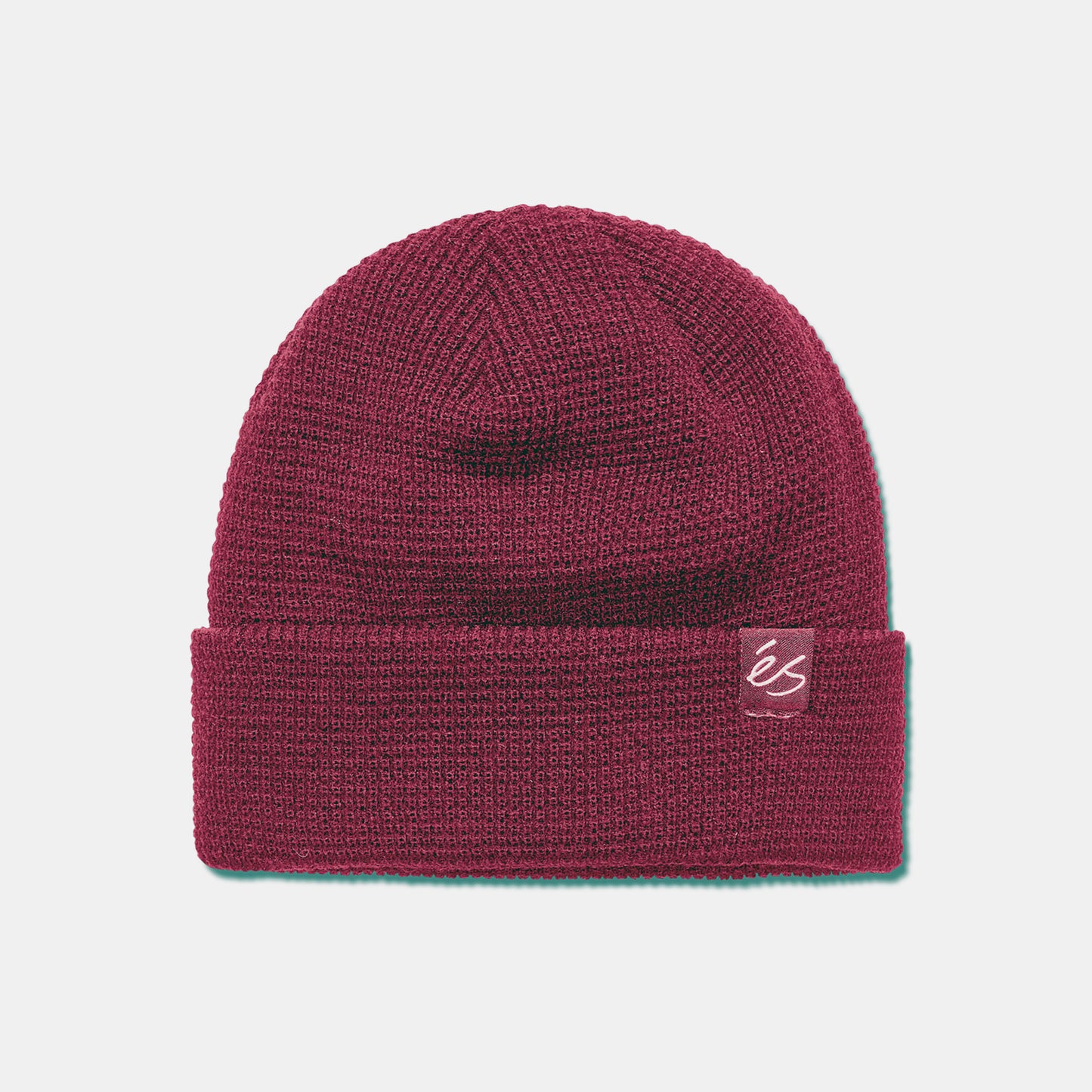 éS Script Waffle Knit Beanie - Red - Prime Delux Store