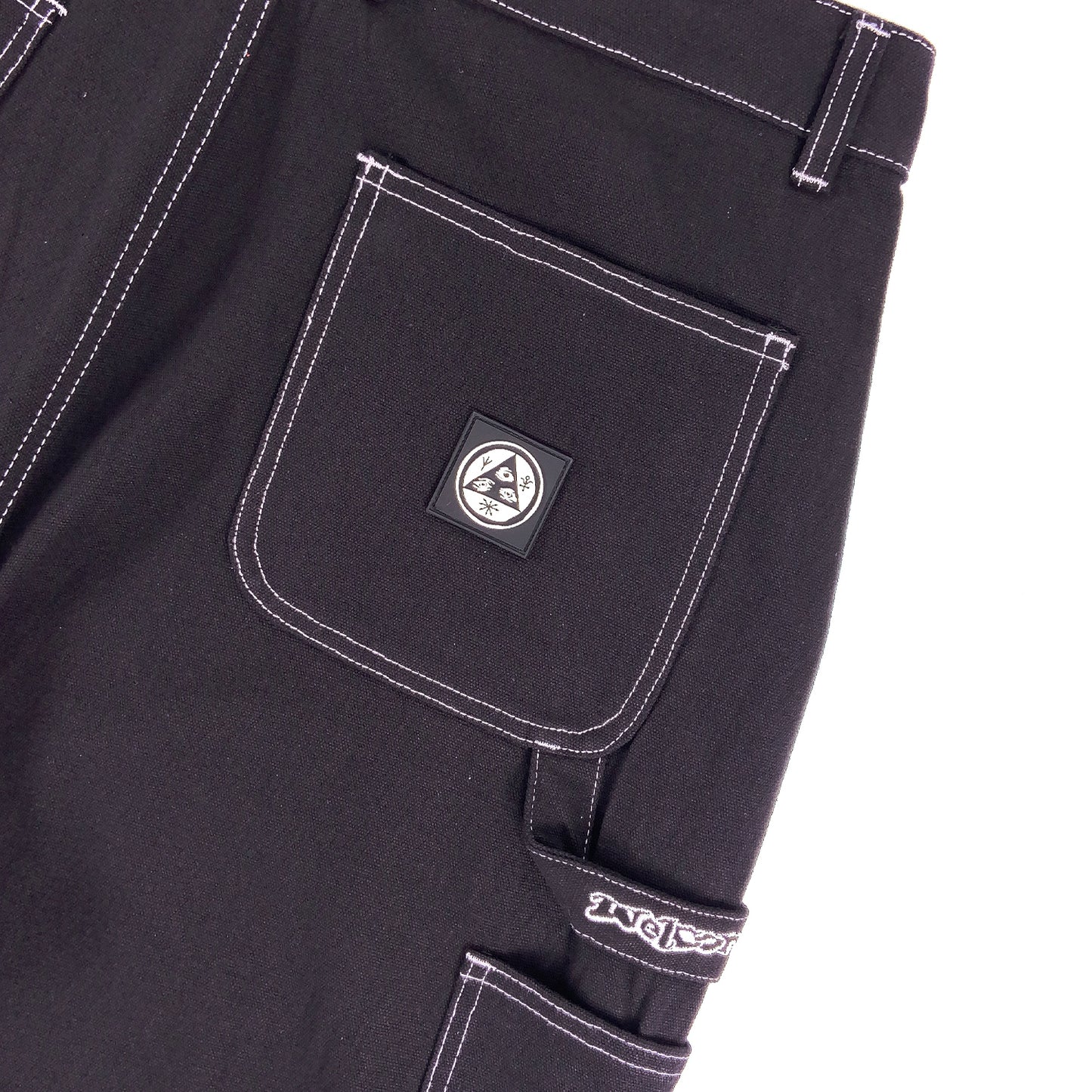 Welcome - Brace Double-Knee Canvas Carpenter Pant - Black - Prime Delux Store