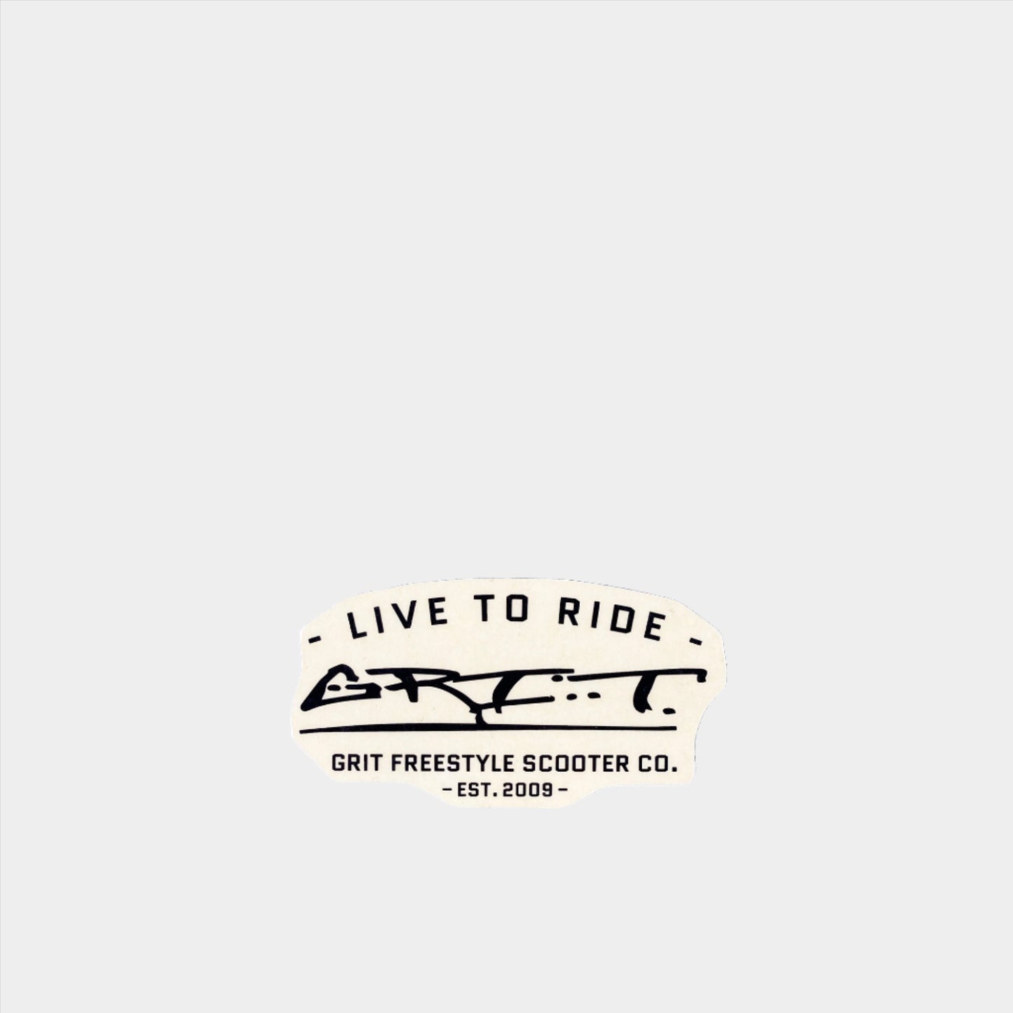 Grit Scooters Live To Ride Sticker - Black / Clear - Prime Delux Store