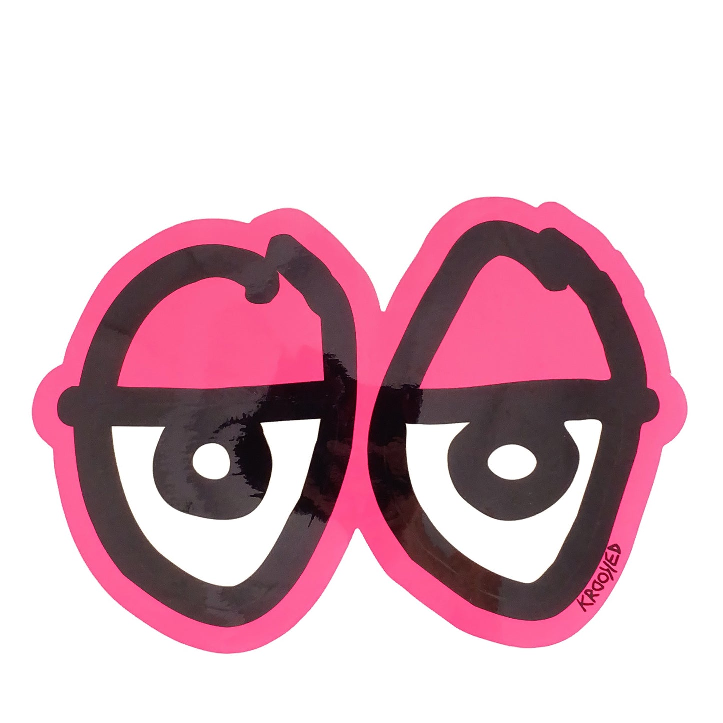 Krooked Eyes Diecut Sticker Large - Pink - Prime Delux Store
