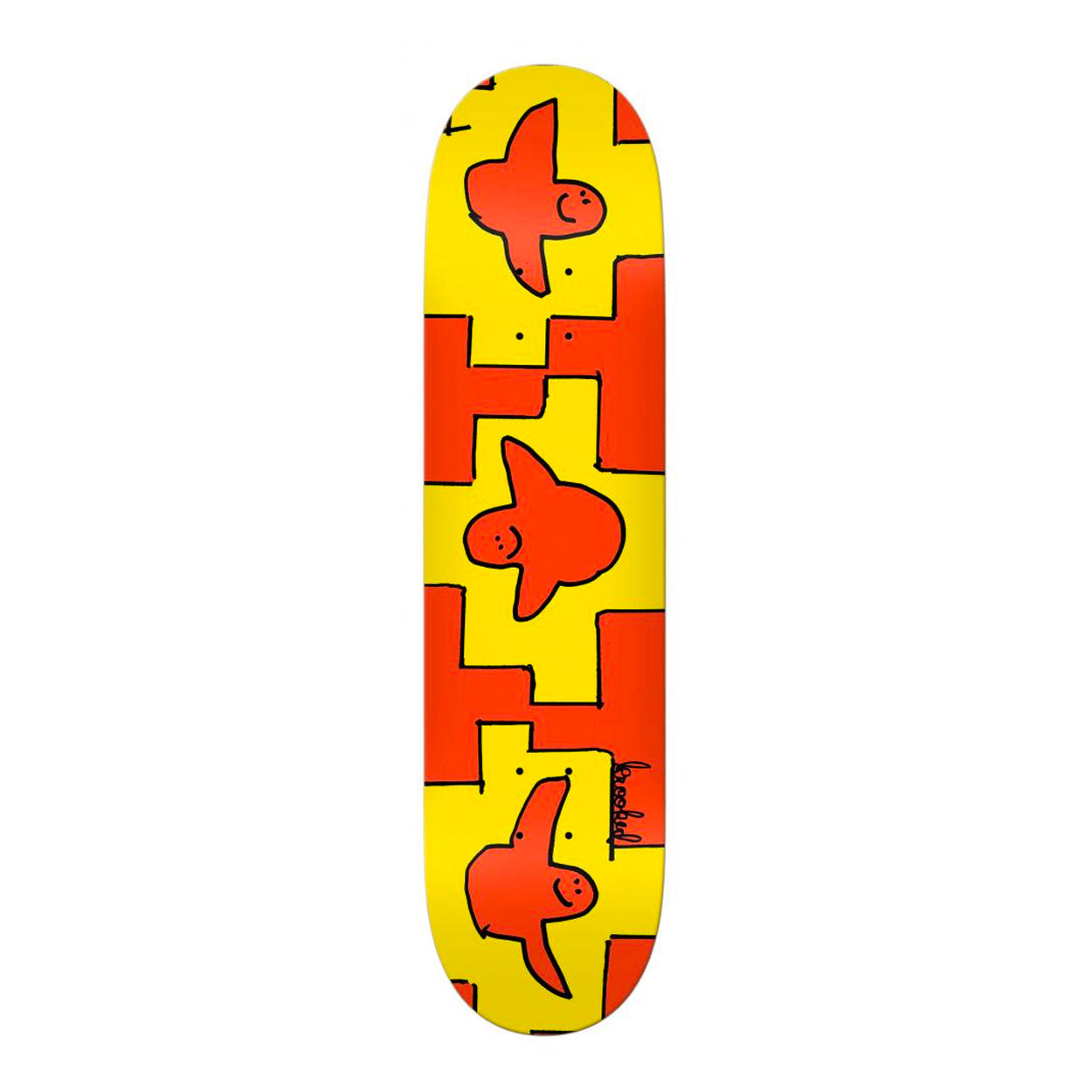 Krooked - 8.06" - Trio Deck - Orange / Yellow - Prime Delux Store