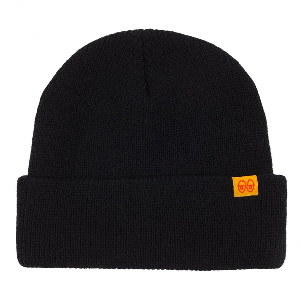 Krooked Eyes Clip Cuff Beanie - Black / Gold / Red - Prime Delux Store