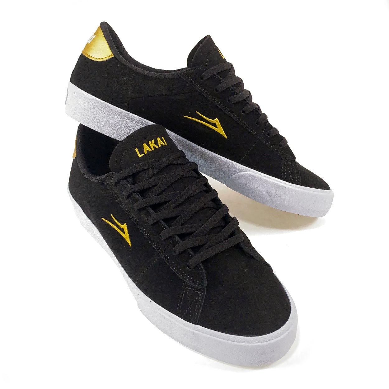 Lakai Newport - Black / Gold Suede - Prime Delux Store