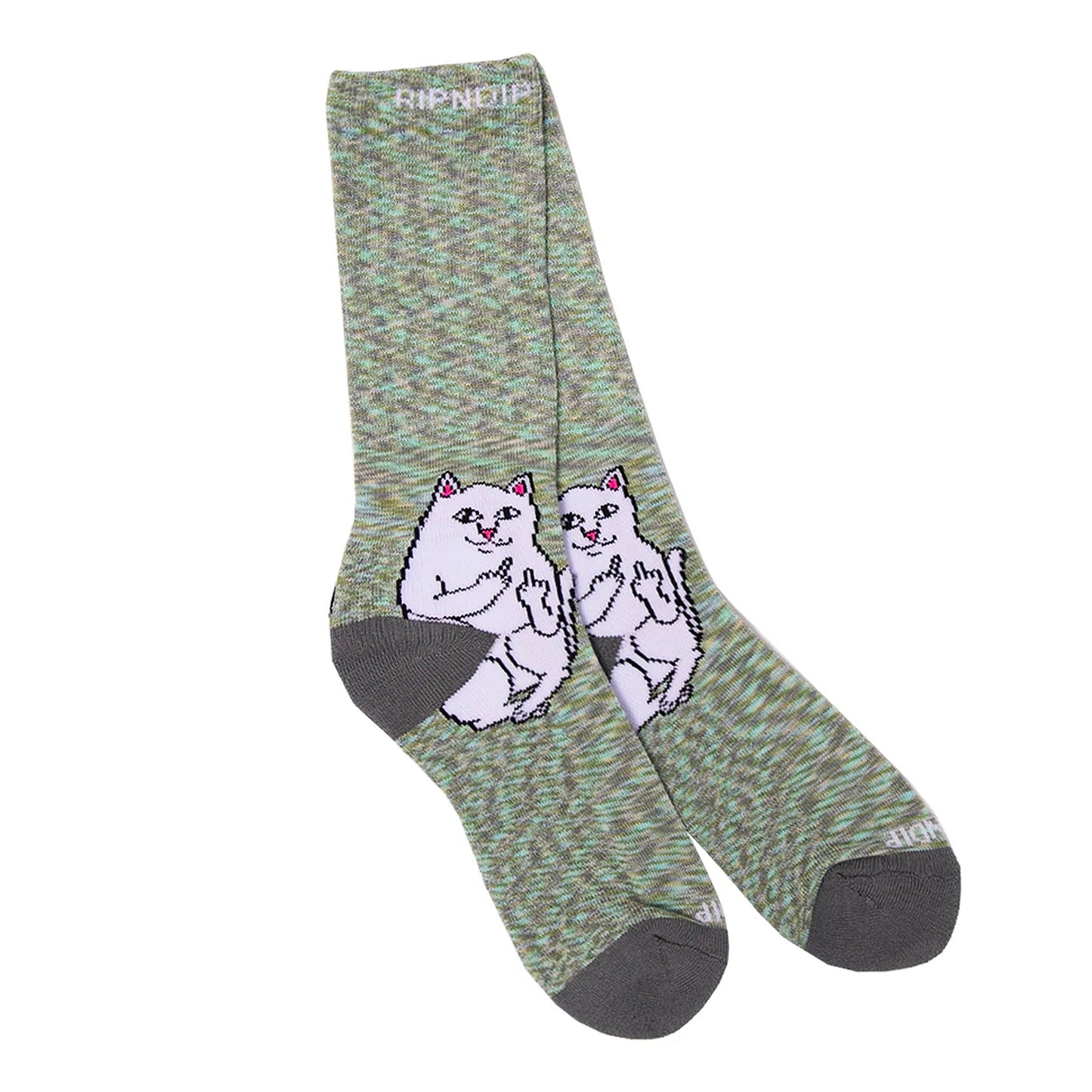 RIPNDIP Lord Nermal Socks - Grey Speckle - Prime Delux Store