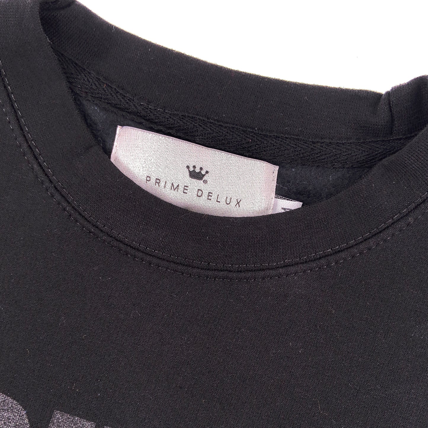 PRIME DELUX OG PREMIUM CREW SWEAT - BLACK / BLACK - Prime Delux Store
