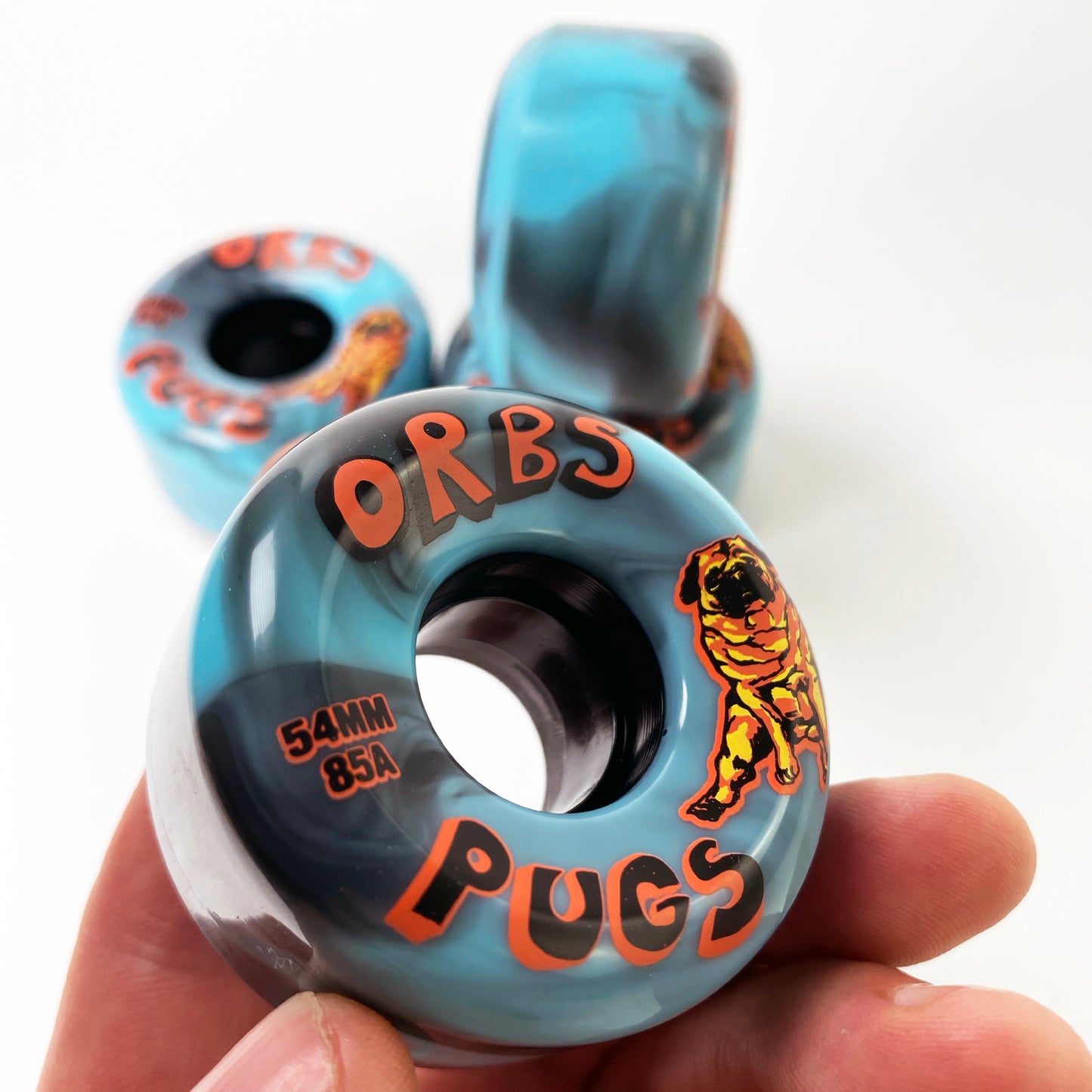 Orbs - 54mm - Pugs 85A Soft Wheels - Blue / Blue - Prime Delux Store