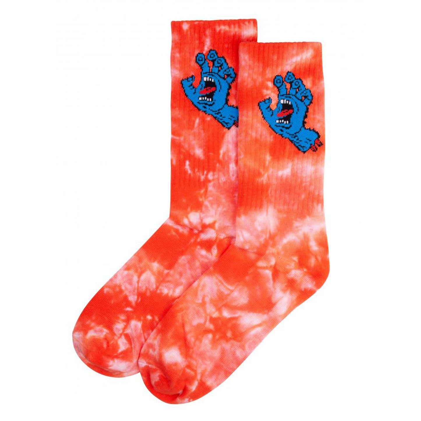 Santa Cruz Screaming Hand Tie Dye Socks - Red Tie Dye - Prime Delux Store