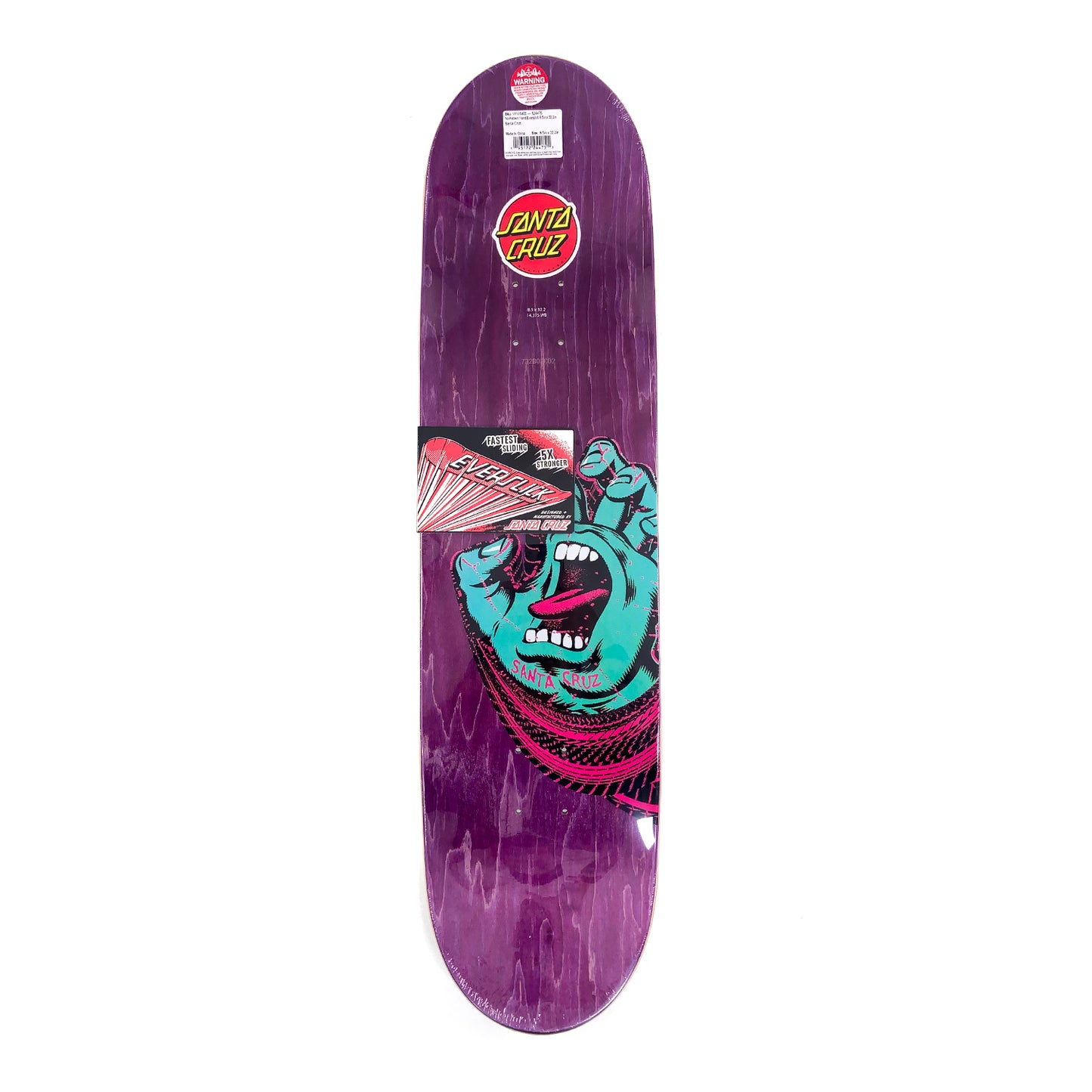 Santa Cruz - 8.5" Deck - Everslick Deck No Pattern Hand - Green - Prime Delux Store