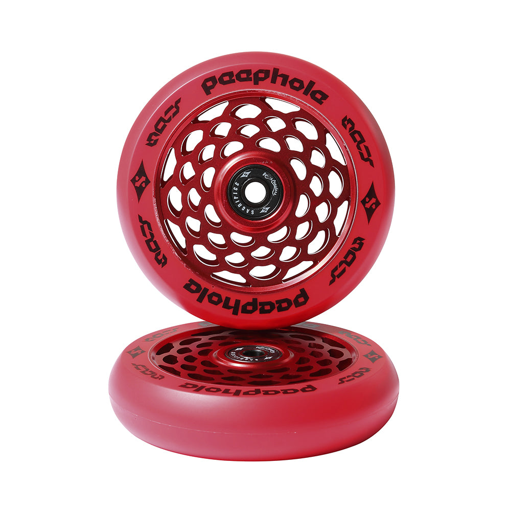 Sacrifice Spy Peephole Wheels 110mm - Red (x 2 / Sold as a pair) - Prime Delux Store