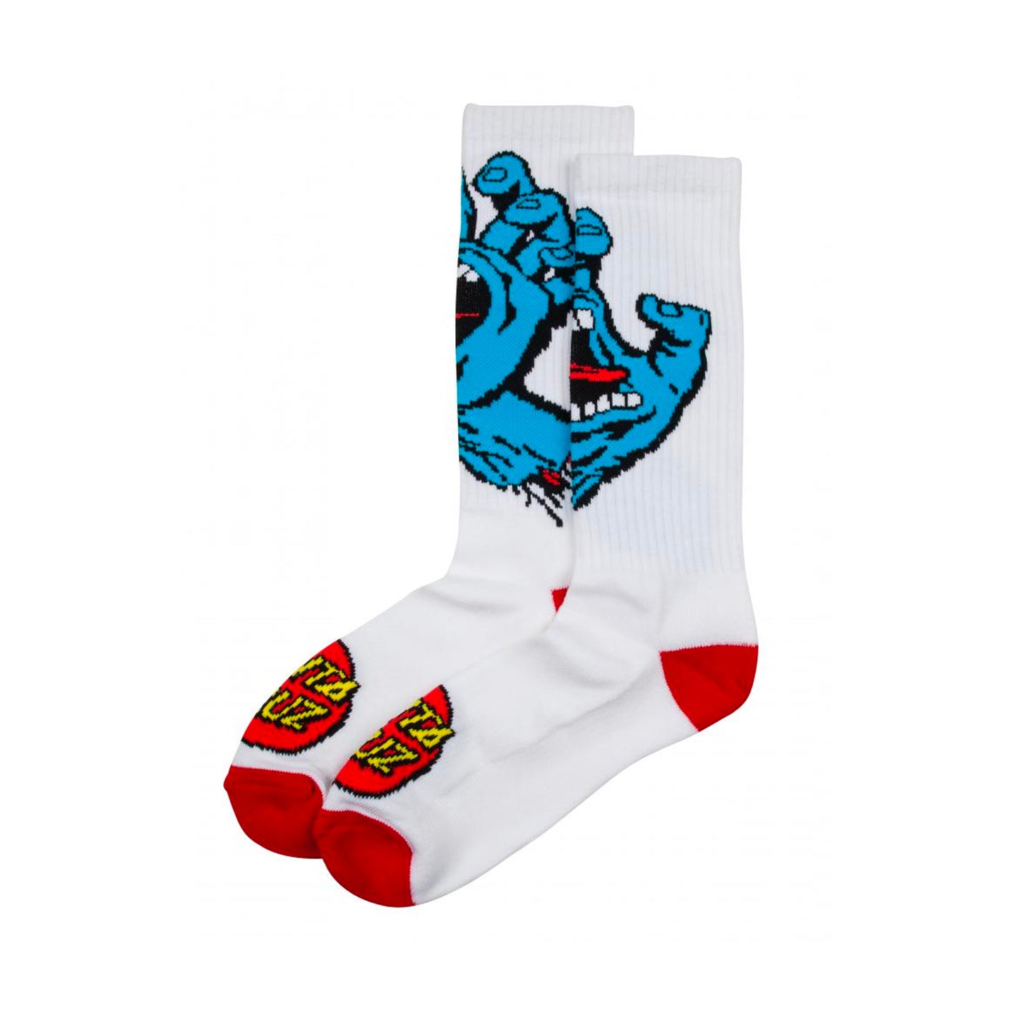 Santa Cruz Socks Screaming Hand White - Prime Delux Store