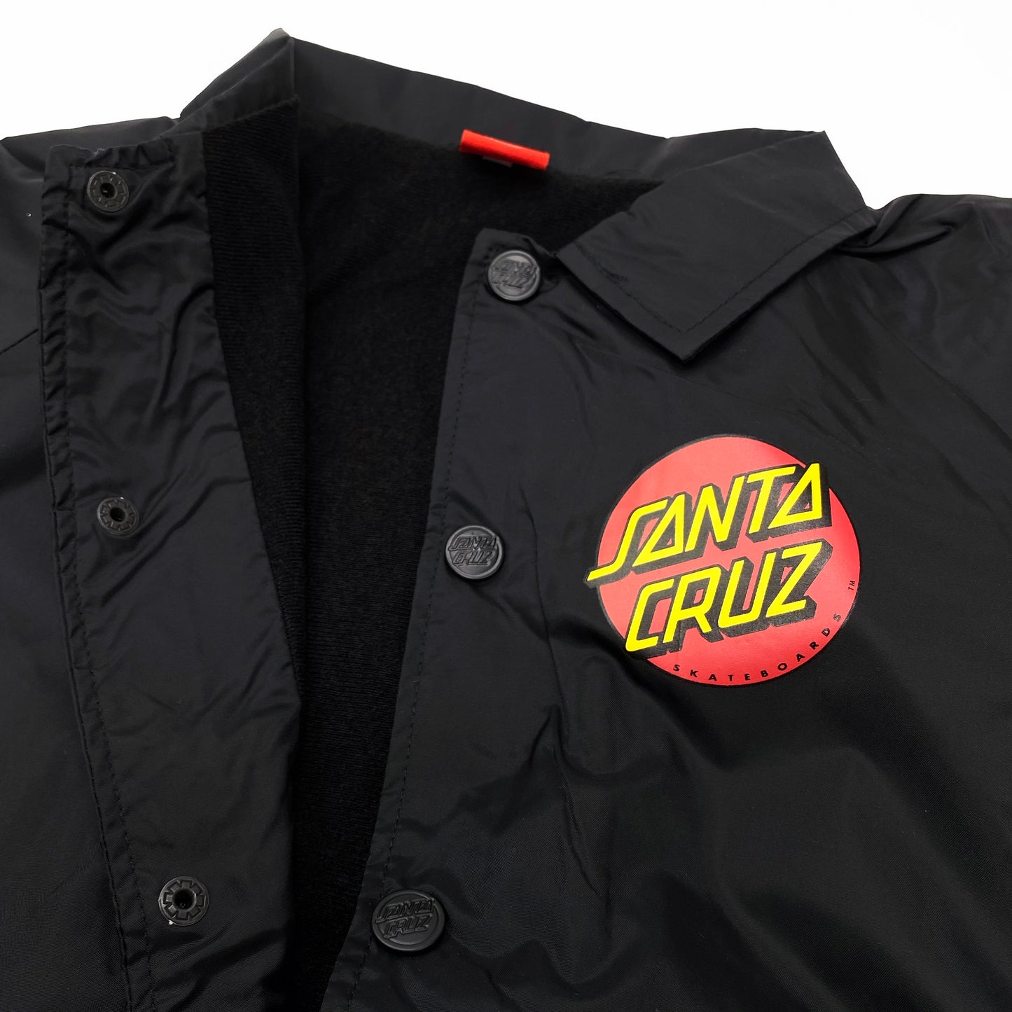 Santa Cruz Classic Dot Coach Jacket - Black - Prime Delux Store