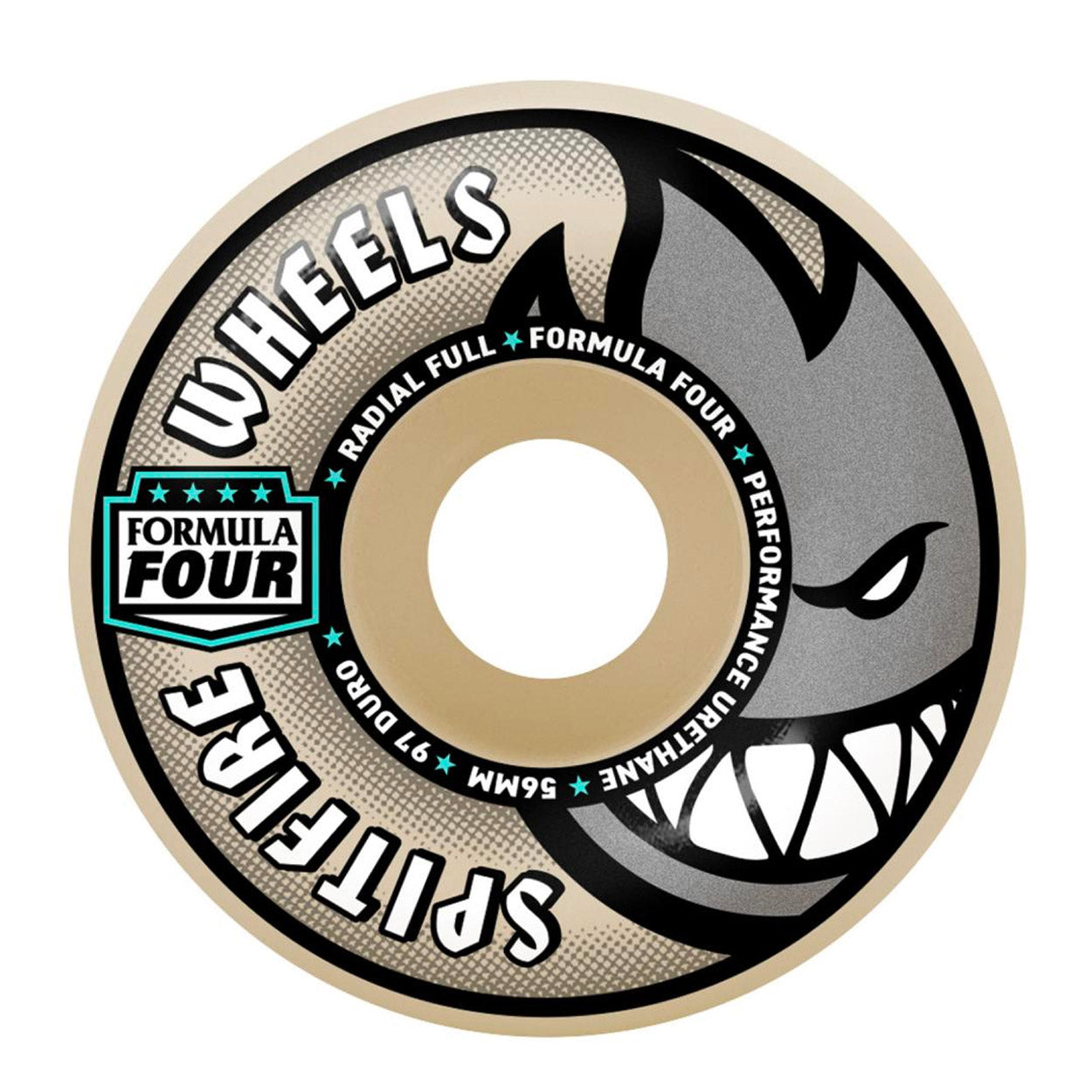 Spitfire - 56mm - 97DU Formula Four Wheels Radial Full - White - Prime Delux Store