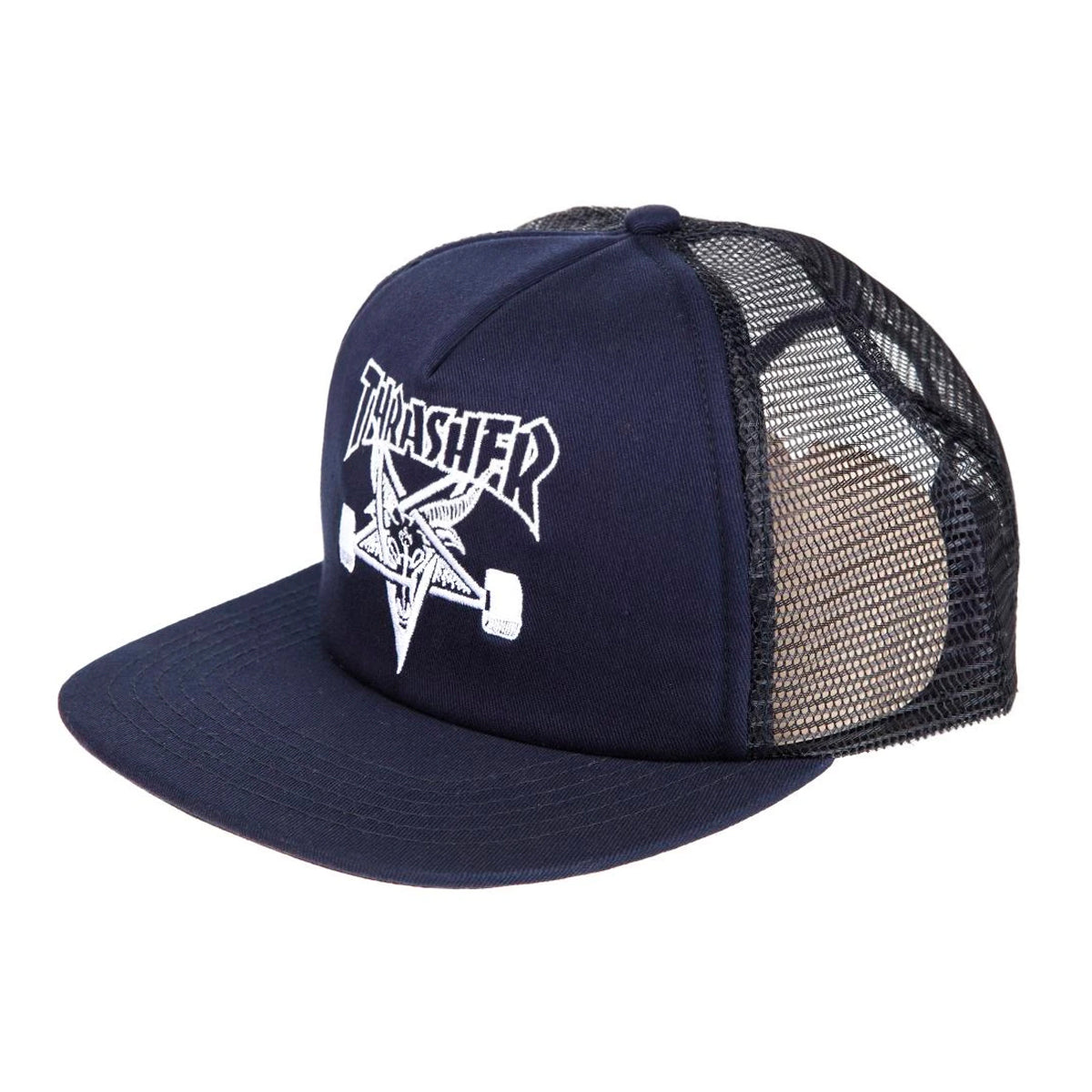 Thrasher Embroidered Skategoat Mesh Cap Navy / White - Prime Delux Store
