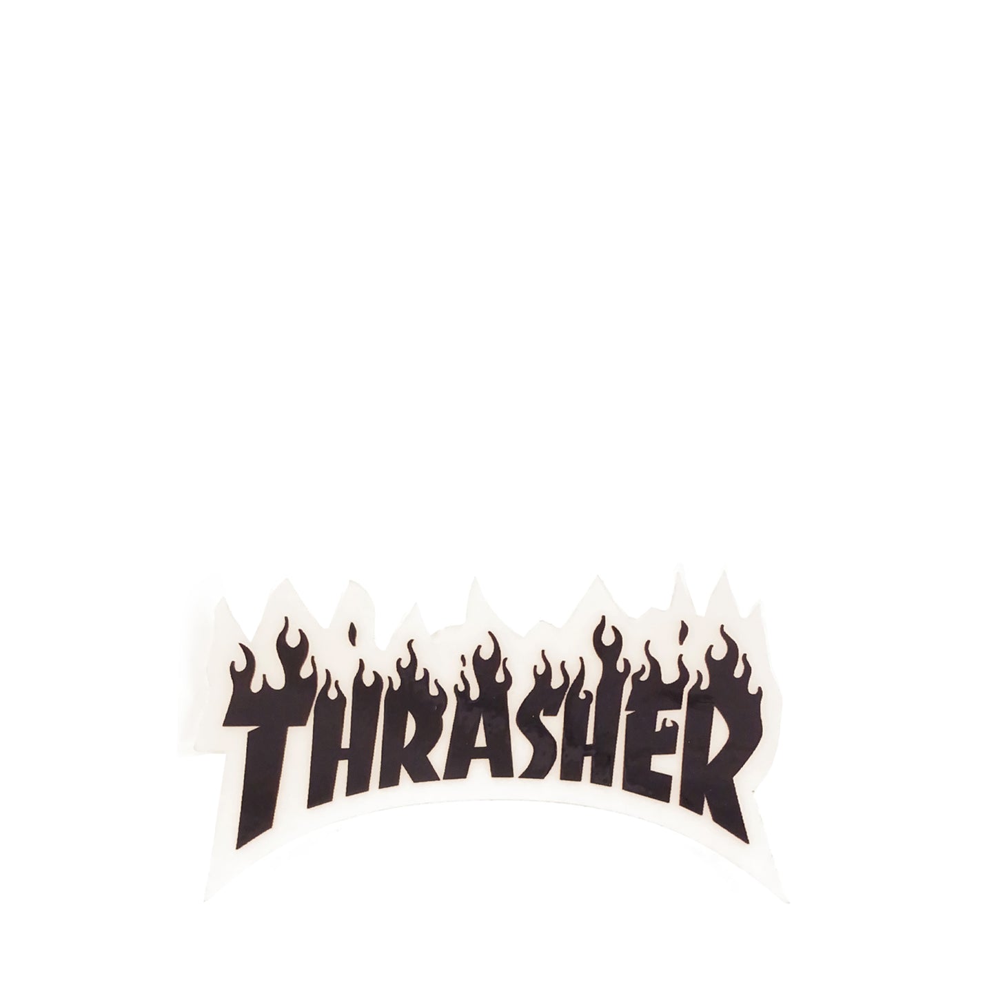 Thrasher Flame Logo Sticker Small - Solid Black - Prime Delux Store
