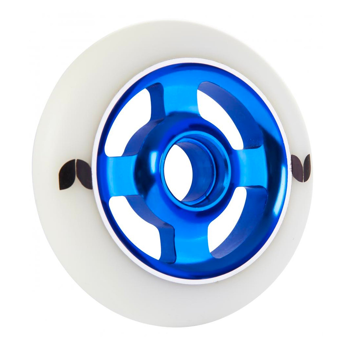 Blazer Pro - 110mm - Stormer 4 Spoke Aluminium Core Scooter Wheel - White / Blue - Prime Delux Store