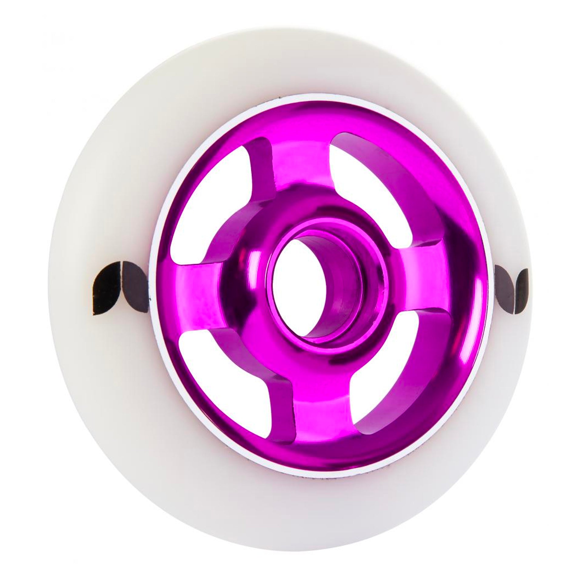 Blazer Pro - 110mm - Stormer 4 Spoke Aluminium Core Scooter Wheel - White / Purple - Prime Delux Store