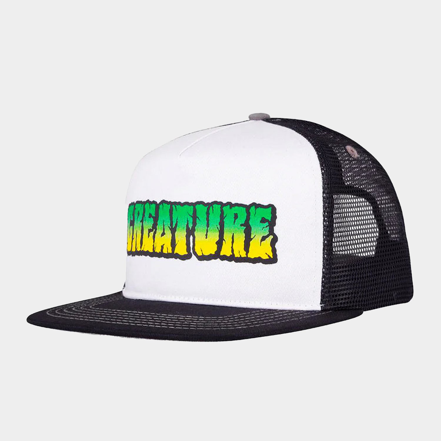 Creature Breaker Mesh Trucker Cap - Black / White - Prime Delux Store