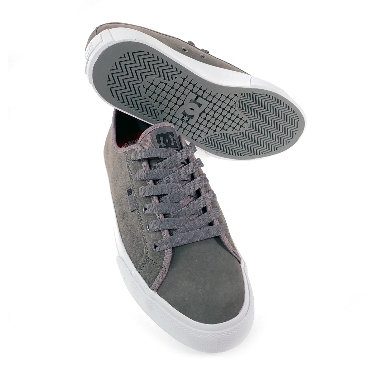 DC Shoes Manual S Leather Skate Shoes - Grey - Prime Delux Store