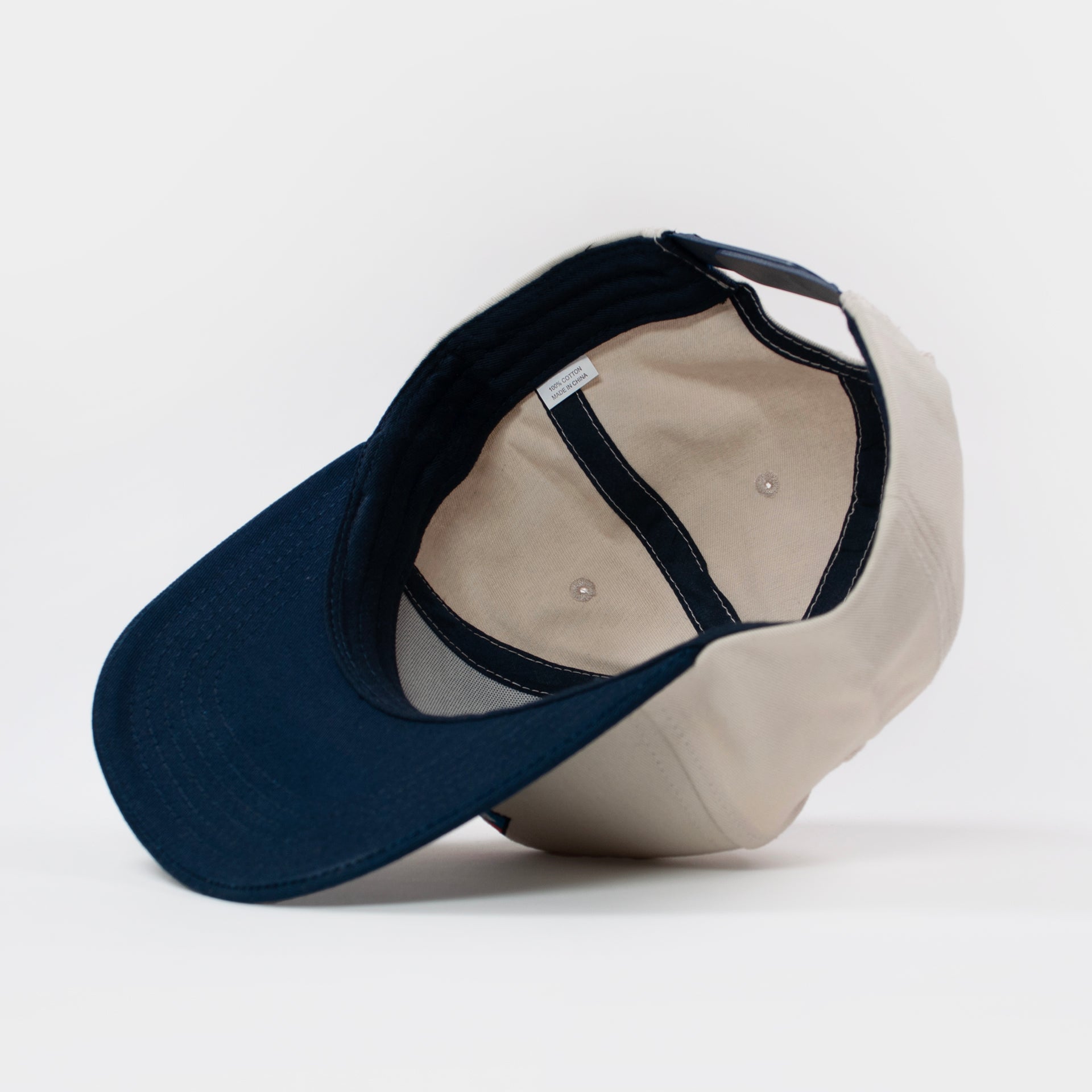 Girl Caution 6-Panel 2 Tone Hat - Sand/Navy - Prime Delux Store