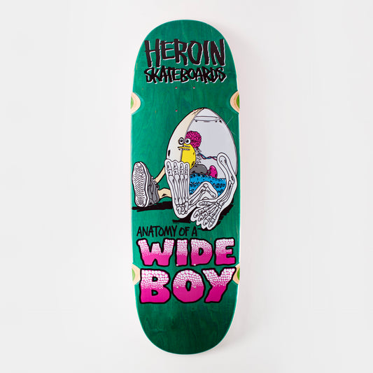 Heroin 10.04" Anatomy Of A Wide Boy Deck - Multi by Heroin Skateboards, available at Prime Delux Store, Plymouth, Devon.