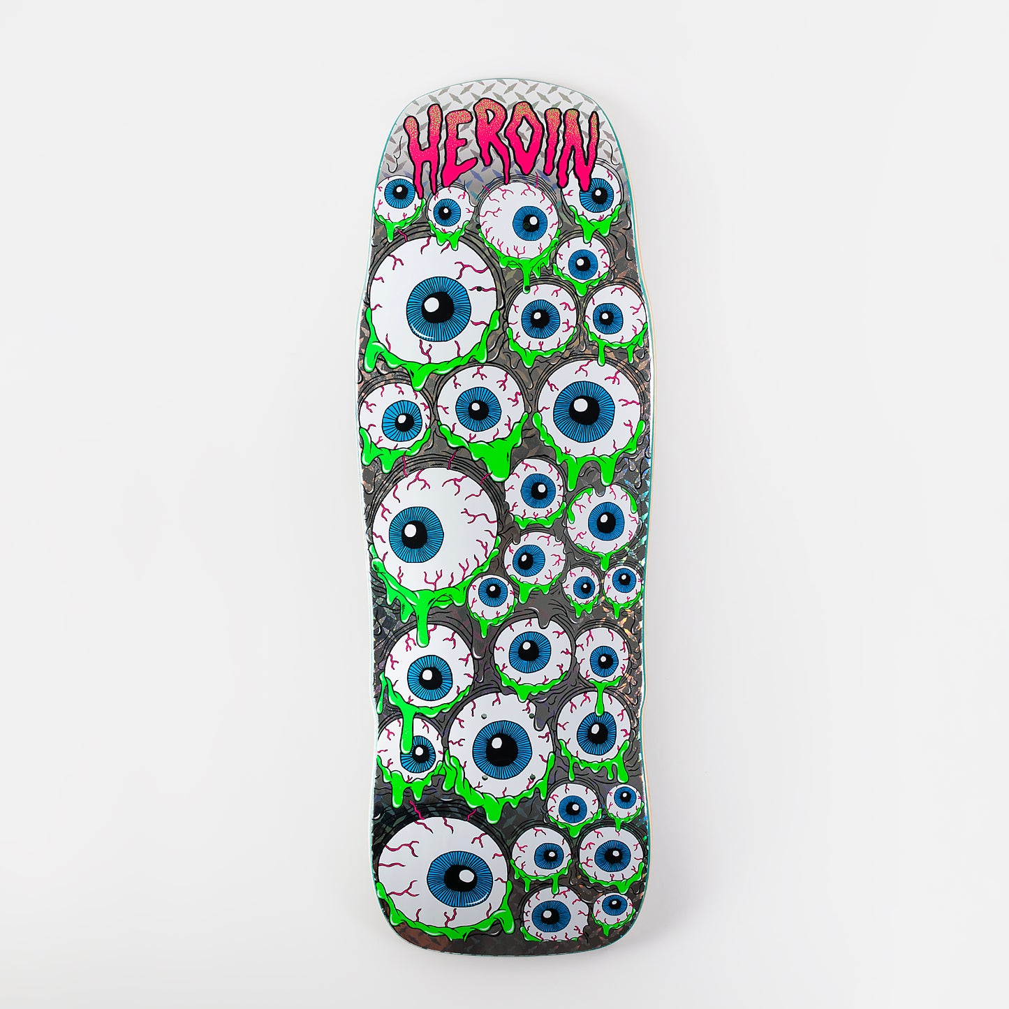 Heroin 10.25" Holo Mutant Eyeballer Deck - Silver Holographic - Prime Delux Store