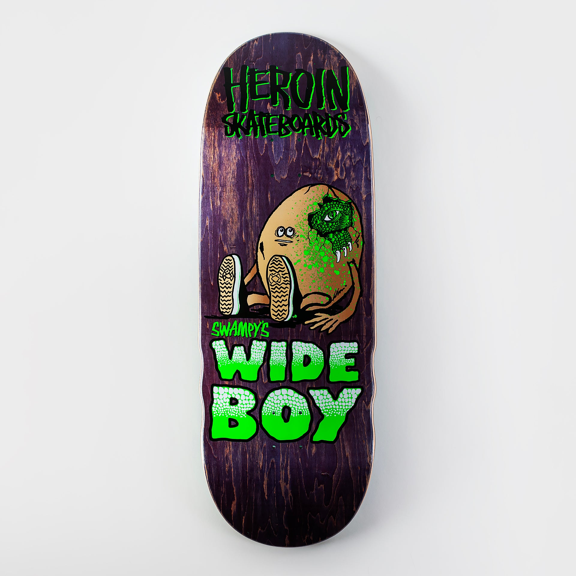 Heroin 10.75" Swampys Wide Boy Deck - Purple Stain - Prime Delux Store