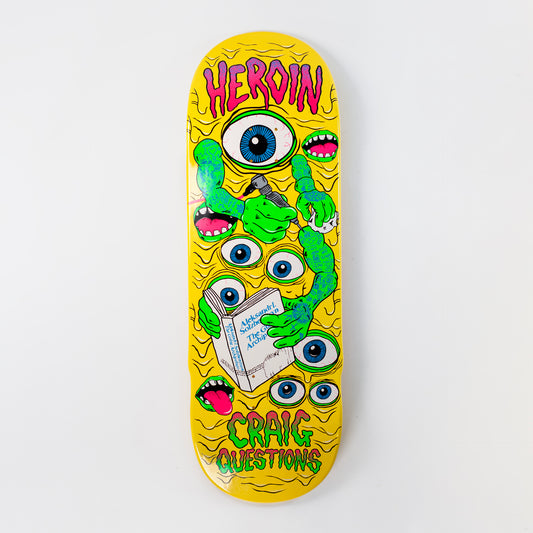 Heroin 10" Craig Questions Mutate Or Die Deck - Yellow - Prime Delux Store