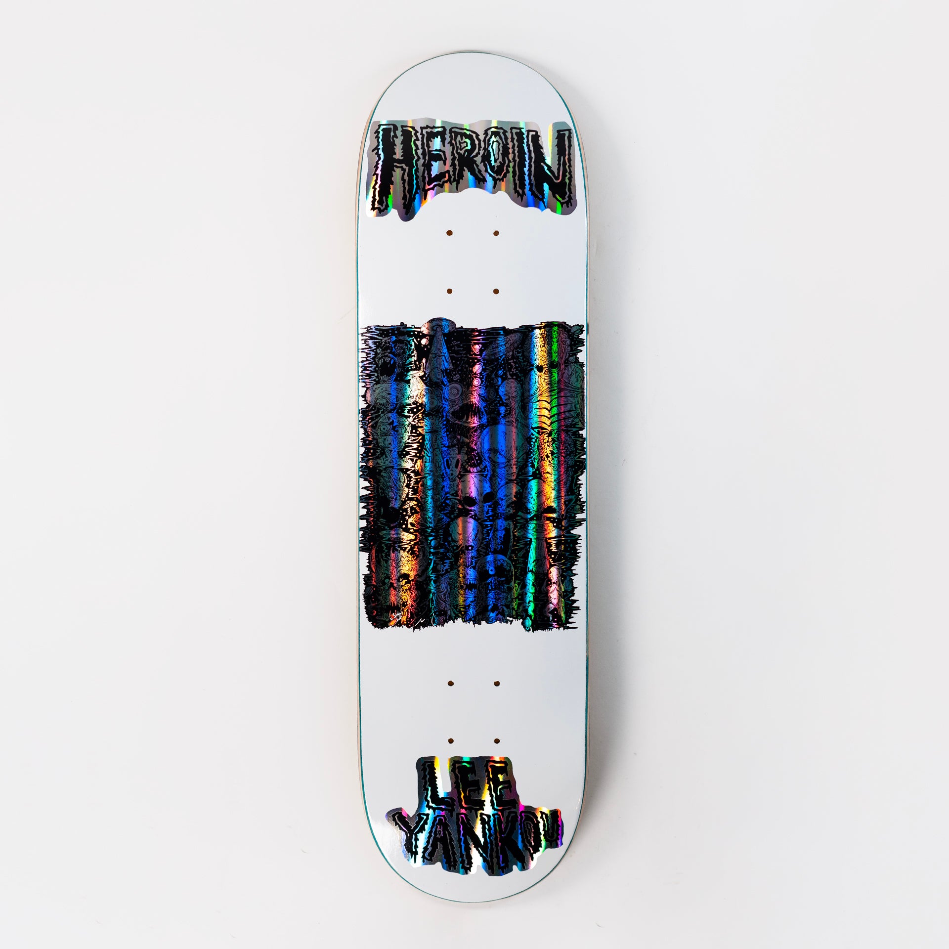 Heroin 8.25" Lee Yankou Allegory Of Fear Deck - White - Prime Delux Store
