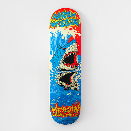 Heroin 8.5" Aaron Wilson Dead Reflections Deck - Multi, at Prime Delux Store, Prime Skatepark, Plymouth.