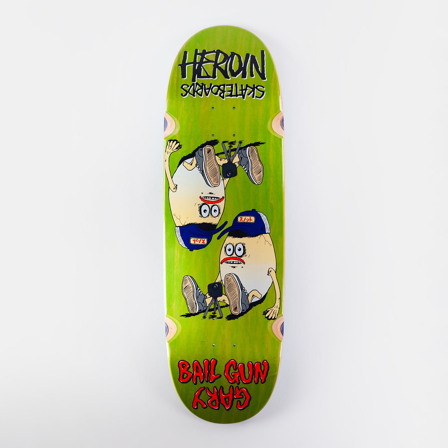 Heroin 9.75" Bail Gun Gary 4 Deck - Green Stain - Prime Delux Store