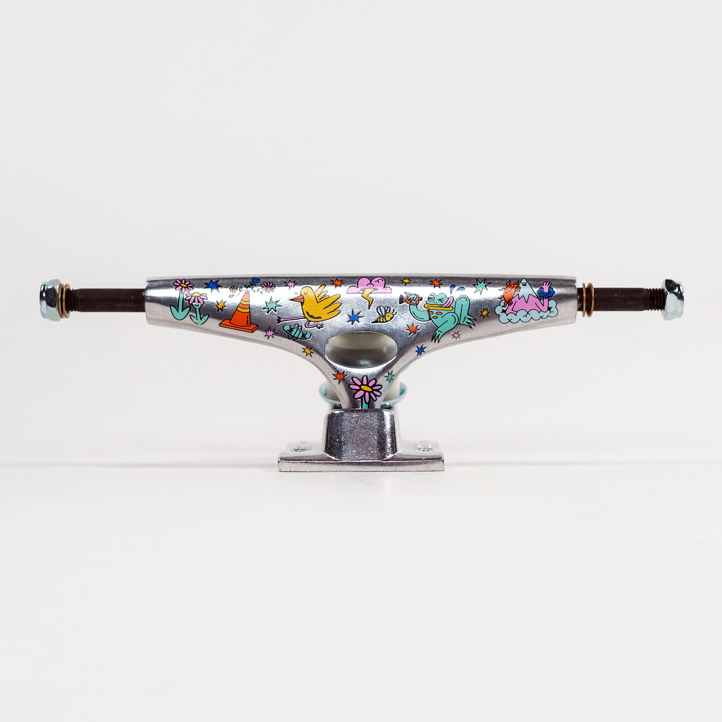 Krux Trucks K5 DLK Skate Like A Girl Standard - Silver/Multi ( Sold as a pair ) - Prime Delux Store