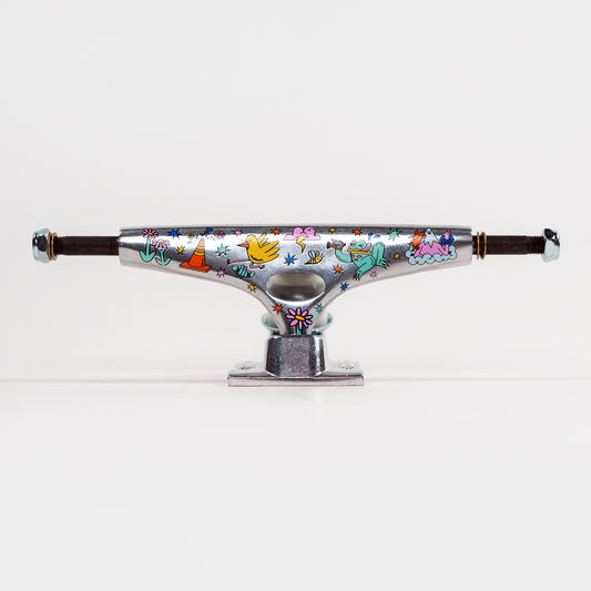 Krux Trucks K5 DLK Skate Like A Girl Standard - Silver/Multi ( Sold as a pair ) - Prime Delux Store
