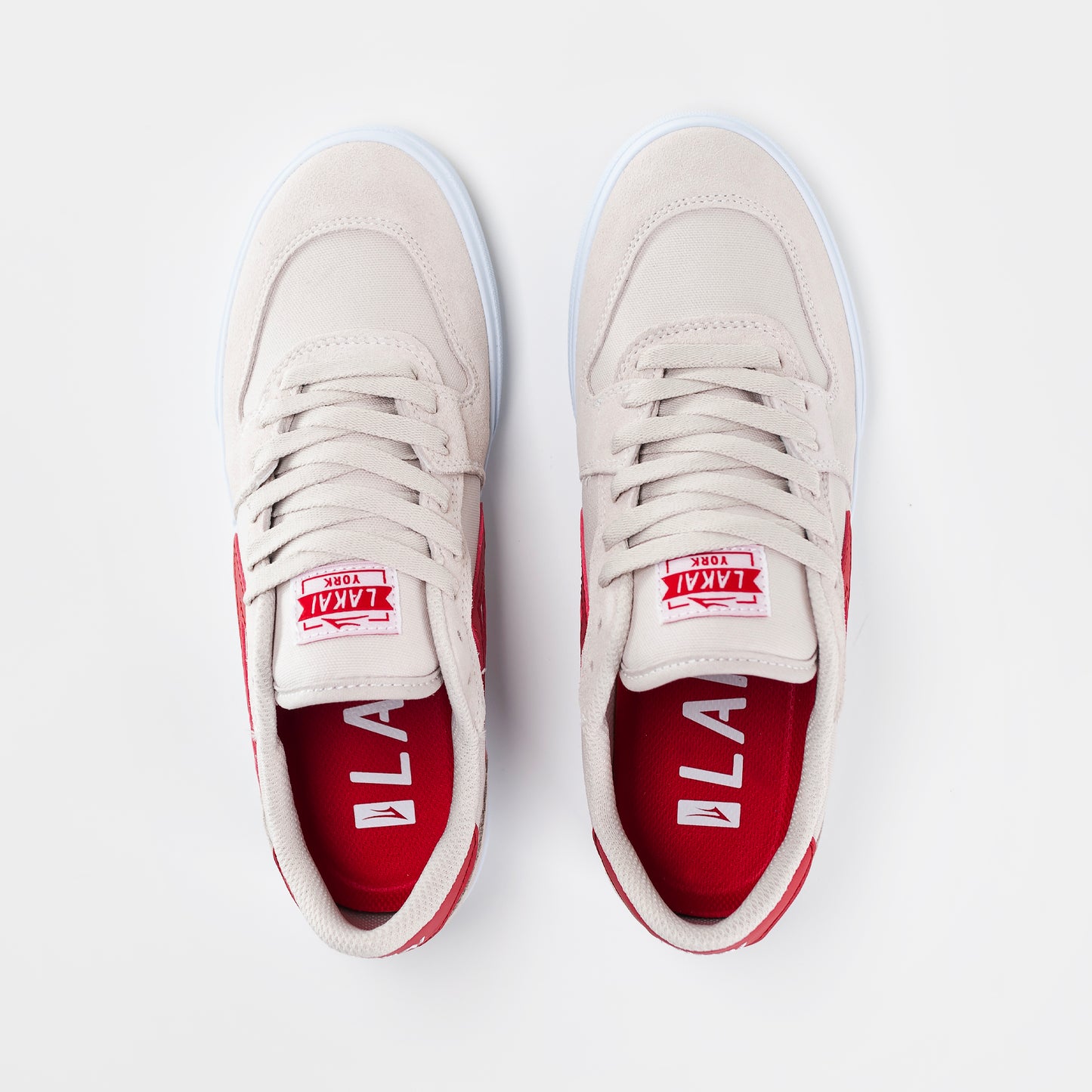 Lakai - York Shoes - White/Red - Prime Delux Store