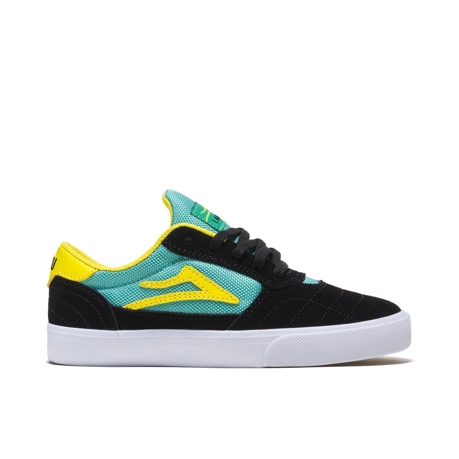 Lakai Cambridge Kids Skate Shoes - Black/Teal - Prime Delux Store